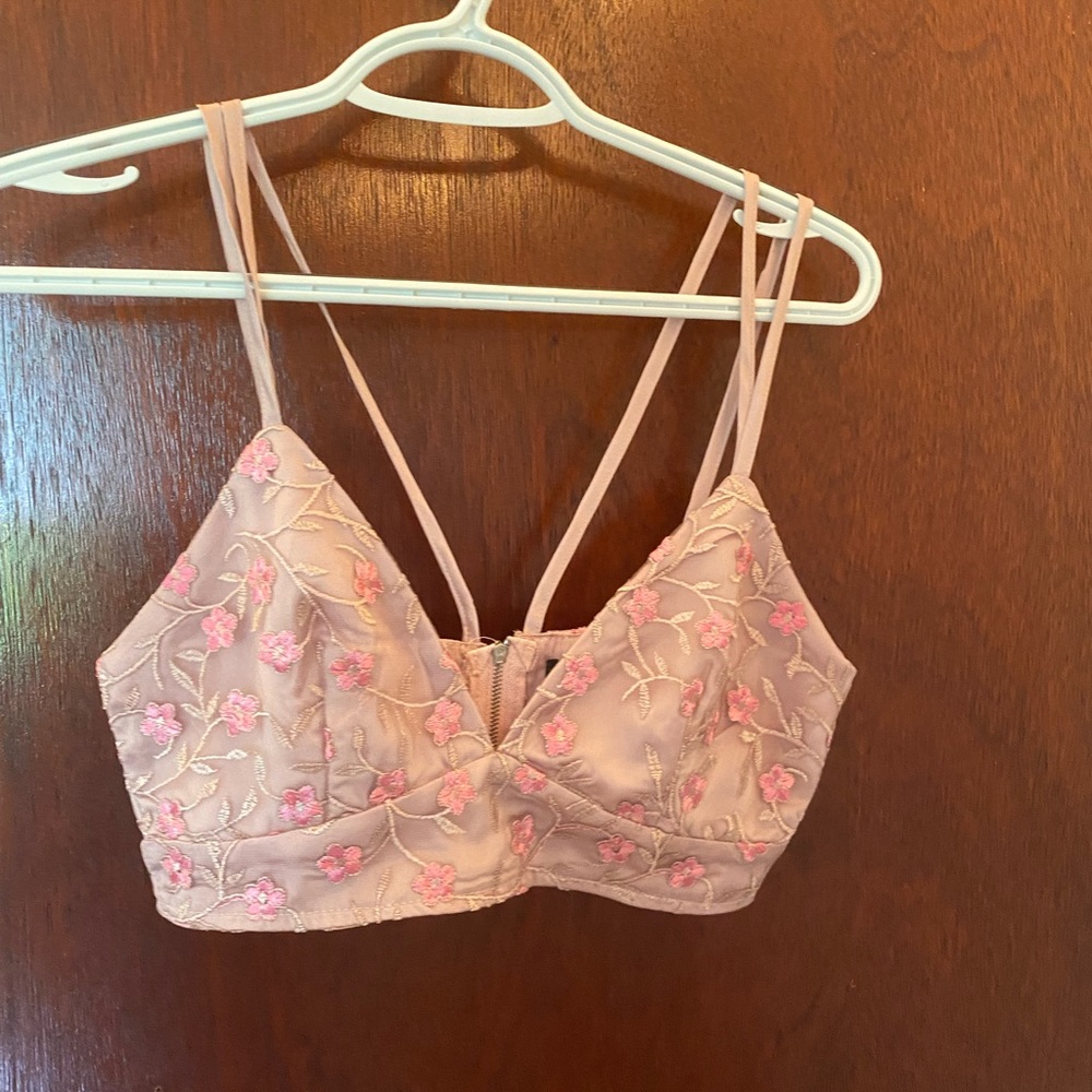 flower bra crop top